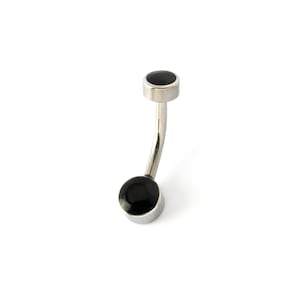 Czarny kolczyk do pępka z muszli, stal chirurgiczna do pępka 14g minimalistyczny kolczyk do pępka, piercing do ciała, biżuteria do pępka unisex