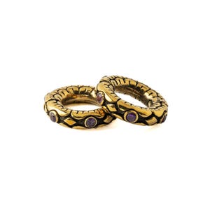 Ohrgewichte Creolen mit Amethyst für gedehnte Ohren 4mm/6g, 6mm/2g Gauge Clicker Creolen, Ohrgewichte und Hänger, PREIS PRO EINZELN