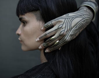 Gothic claw adjustable statement ring, talon open ring, Edgy dark jewelry for men and women