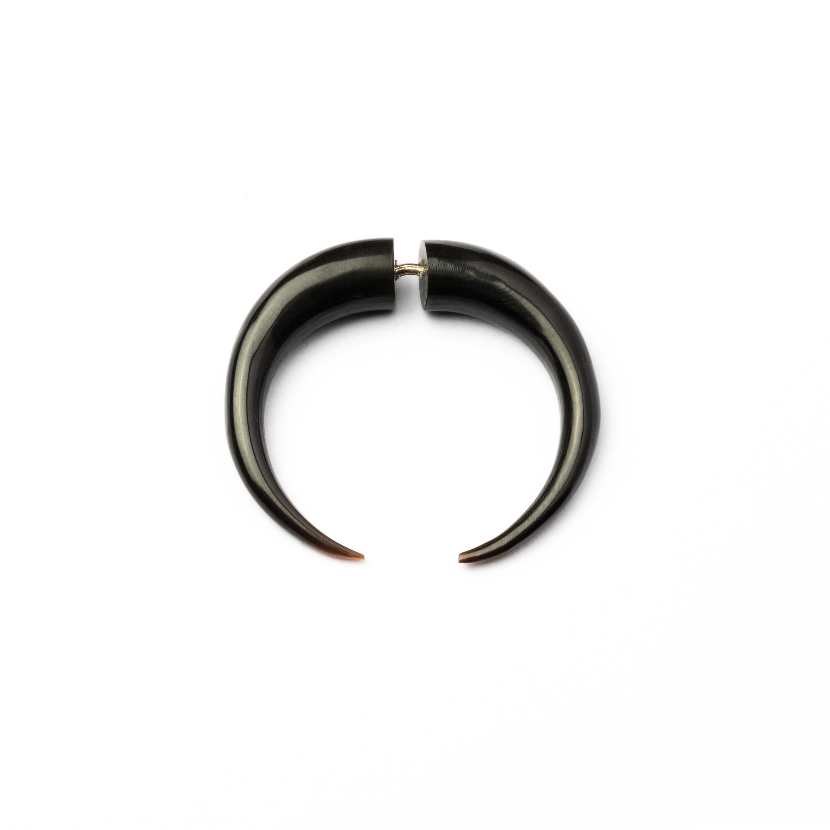 Black Pincher Fake Gauge Earrings Organic Tribal Taper Earrings
