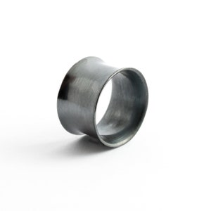 Black oxidised Silver plug tunnel, stretched ears tunnels ear gauges for hoops 4mm(6g)-25mm(1’’) plugs and tunnels, tribal, PRICE PER SINGLE