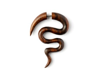 AtoZ Piercing Snakes Skin Pattern UV Acrylic Tribal Spiral with 16 Gauge Surgical Steel Fake Ear Plugs AtoZ Piercing Snakes Skin Pattern UV Acrylic Tribal Spiral with 16 Gauge Surgical Steel Fake Ear Plugs