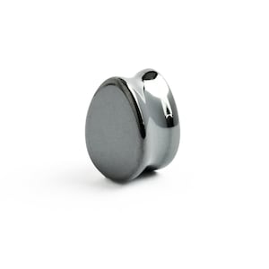 Hematite teardrop plugs, double flare stone plugs 6mm (2g)-25mm (1”)’ organic natural plugs & tunnels stretched ear jewelry,PRICE PER SINGLE