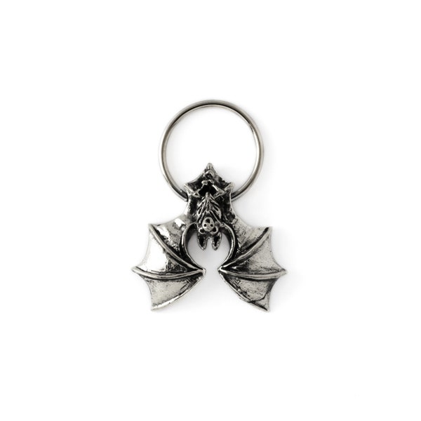 Chiroptera Steel CBR, anneau de piercing en acier chirurgical chauve-souris 1 mm/18 g, 1,2 mm/16 g, 1,6 mm/14 g, 10 mm, bijoux piercing gothiques