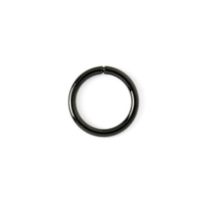 Anneau de piercing sans couture minimaliste, cerceau de piercing en acier chirurgical noir 1,2 mm/16 g, 8 mm, 10 mm, 12 mm pour cartilage, trigs, helix, septum, daith
