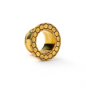 Tunele w kształcie plastra miodu, geometryczne kolczyki w kształcie wtyczek, tunele do uszu do rozciągniętych uszu, grubość 4 mm (6 g) - 25 mm (1’’) Biżuteria, CENA ZA JEDNĄ SZTUKĘ