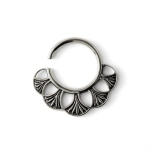 Citra Fan Hoop Hänger, Antik Gold Boho Ohrgewichte Creolen für gedehnte Ohren 3mm (8g) Gauge Ohrringe, Gauge Schmuck PREIS PRO EINZEL