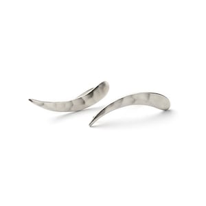 Hammered Sterling Silver ear climbers earrings, Dainty ear climbers minimalistic earrings, elegant stud cartilage earrings for women