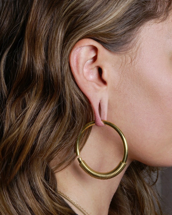 Citra Hoop Hangers Golden Ear Weights Hoops for Stretched Ears 4mm 6g 25mm 35mm 45mm 55mm Hoops Gauge Earrings PRICE PER SINGLE Etsy