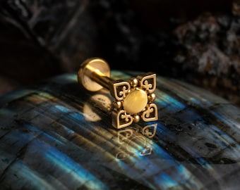 Pendiente De Labio Labret Monroe Con Rosca Interna, 12 Piezas, 16G CZ