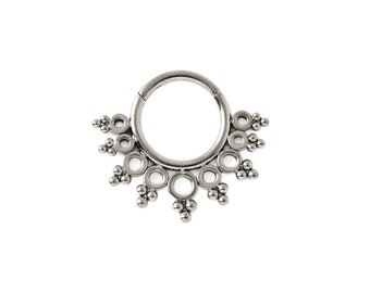❤︎。 Tarita Septum Clicker, Surgical Steel Piercing Ring 1.2mm