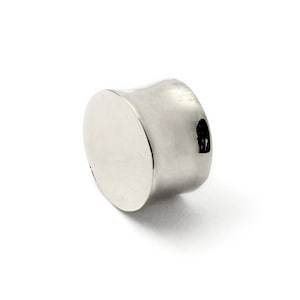 Sterling Silver Plug Earrings, plain Silver stretched ears gauges 4mm(6g) - 25mm(1”), handmade tribal unique gauge jewelry, PRICE PER SINGLE