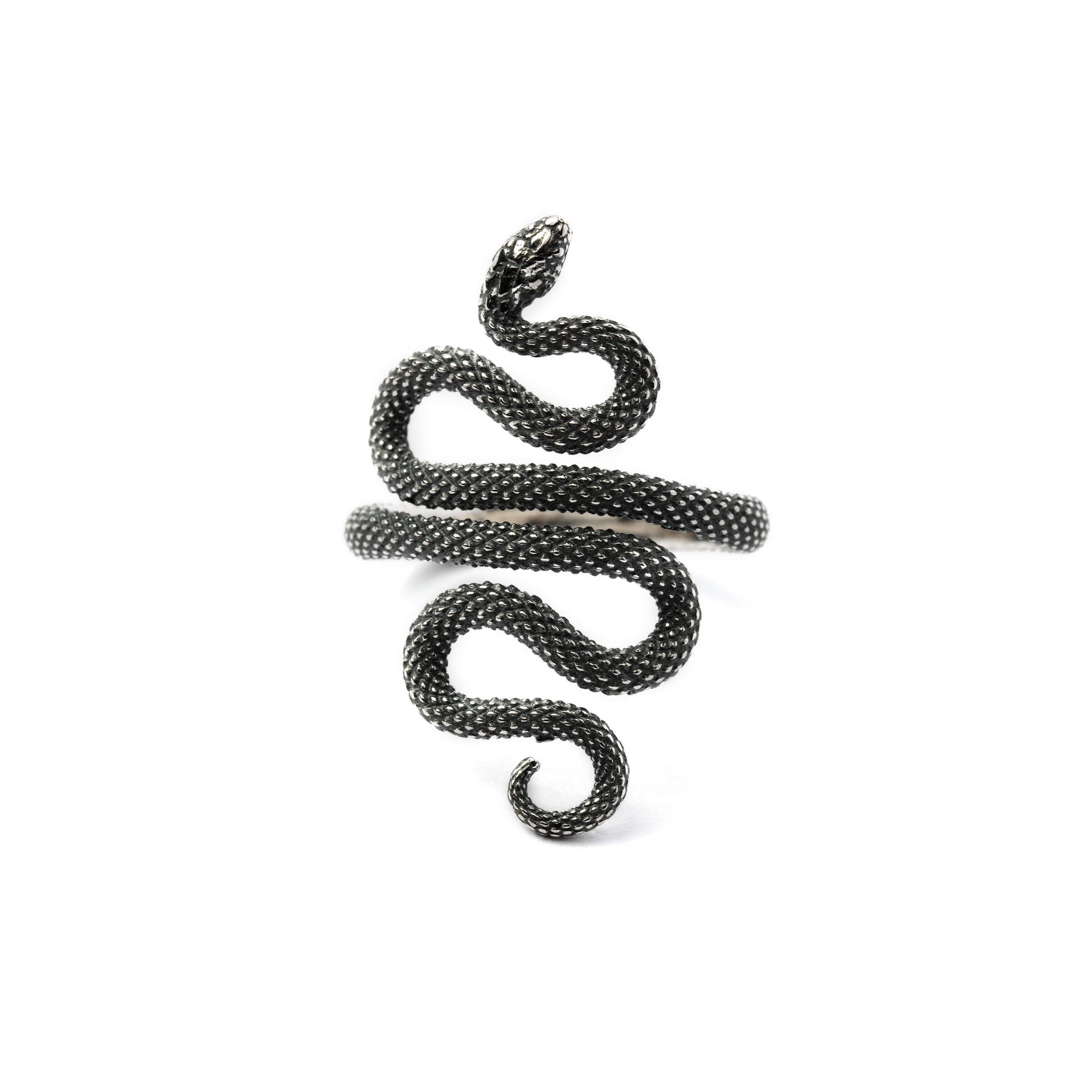 Eden Silver Snake Ring Serpentine Bypass Adjustable Wrap Ring Etsy