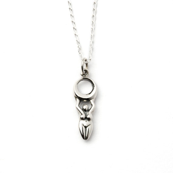 Sterling Silver Moon Goddess Charm 