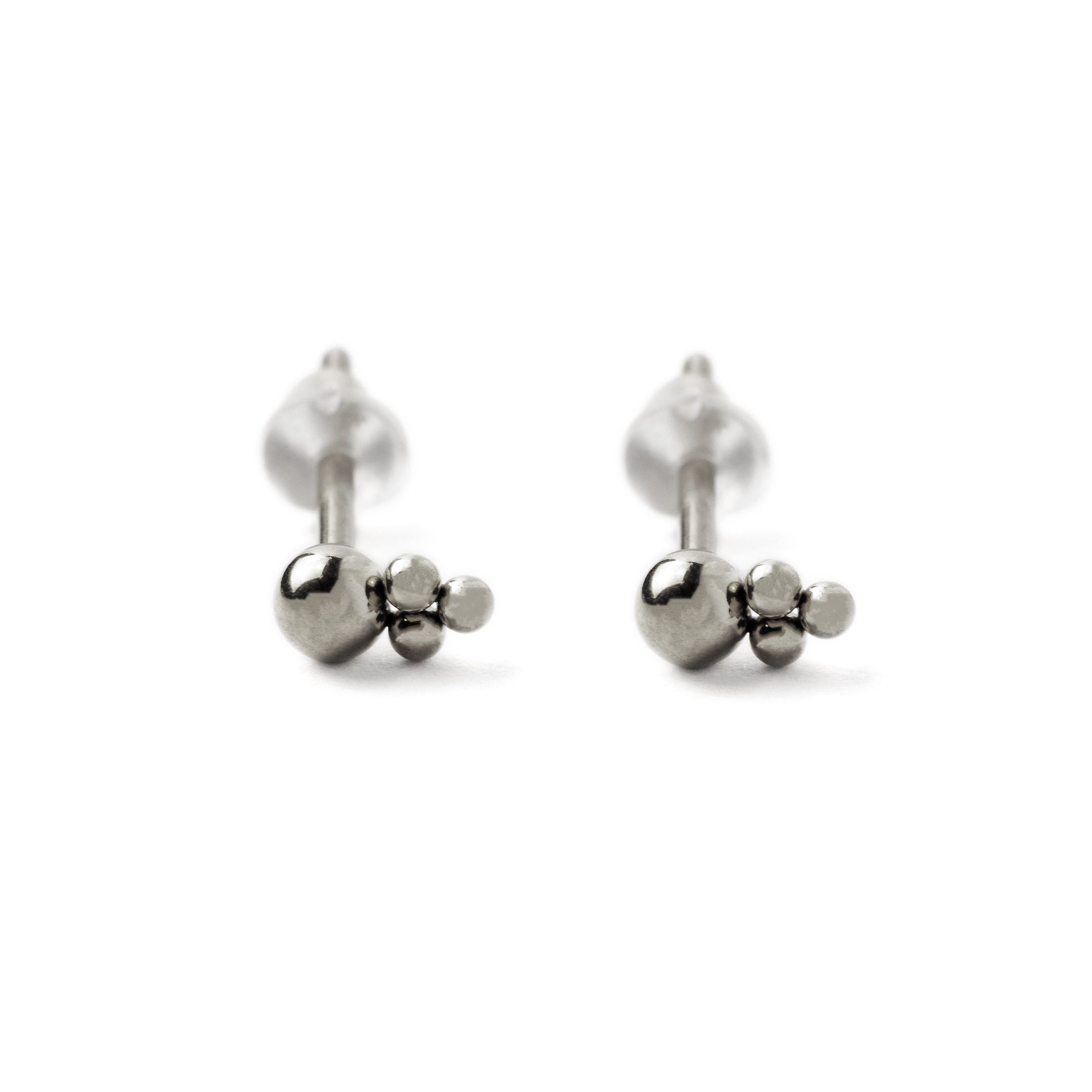 Gold Flat Back Earrings in Sterling Silver, Cartilage Earring, Tragus  Earring, Nose Earring, Flat Back Stud Earrings, Piercing Jewelry 