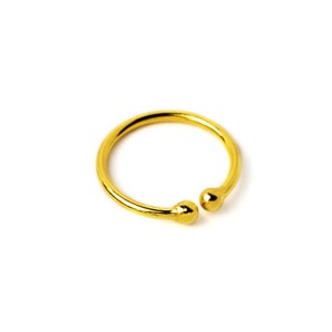 18k Gold ear cuff no piercing, thin fake piercing ear ring 8mm, 10mm, 12mm, tragus, helix, cartilage, conch clip earring hoop no piercing