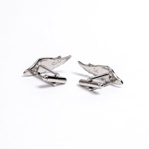 Gothic wings cufflink, hand made unique design, edgy dark jewellery for men image 4