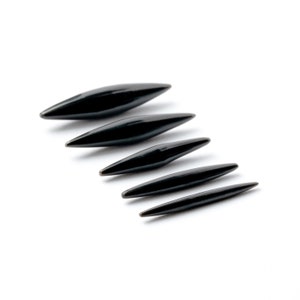 Black Septum Bar, organic piercing bar 2mm/12g, 3mm/8g, 4mm/6g, 6mm/2g stretcher septum spike for stretched piercing, natural septum jewelry