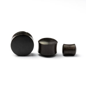 Blackwood ear plugs for stretched ears 4mm/6g-34mm/1.33” natural ear gauges, wooden plug earrings, organic gauge jewellery, PRICE PER SINGLE