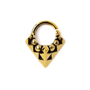 Karnataka Septum Ring, ethnic tribal piercing ring 1.2mm (16g) fit as tragus, helix, cartilage, daith, rook, Unique handmade septum jewelry