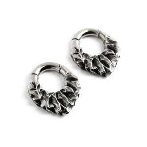 Summit teardrop hoop hangers, ear weights hoops for stretched ears 4mm (6g) hoop gauge earrings, gauge jewelry, PRICE PER SINGLE