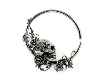 Oorringen met doodskopmotief, oorhangers voor opgerekte oren, 4 mm/6g oorringen, alternatieve maat sieraden