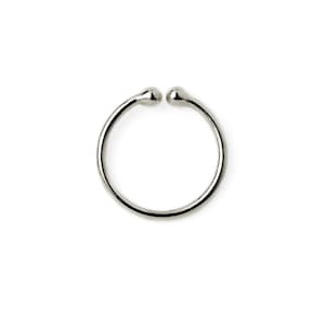 Silver ear cuff no piercing, thin fake piercing ear ring 6mm, 8mm, 10mm, 12mm, tragus, helix, cartilage, conch clip earring hoop no piercing