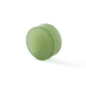 Light Jade plugs, double flare stone plugs 3mm/8g-25mm/1” organic natural plug tunnels, plugs and tunnels, gauges jewelry, PRICE PER SINGLE