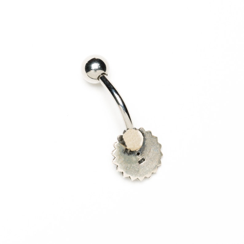 Belly Piercing Navel Jewellery Barbell Belly Flower Belly Button Ring Belly Piercing Jewellery Belly Ring Belly Bar Navel Bar Onyx