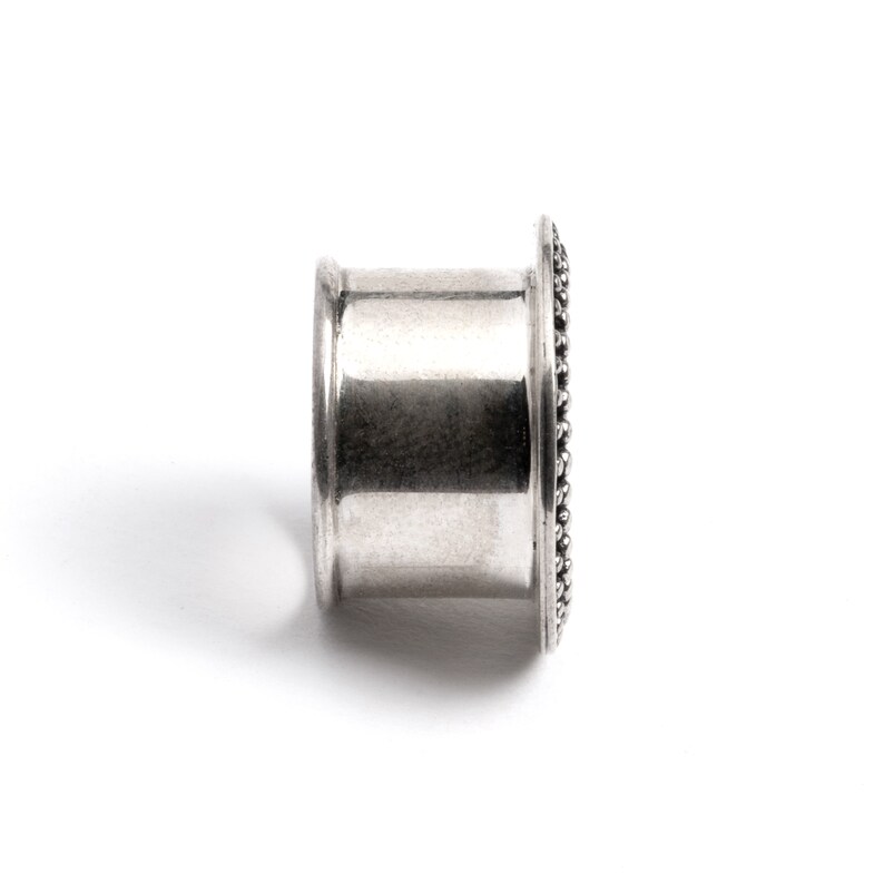 Sterling Silver Ear Tunnels Geometric Hand Carved Gauge Etsy