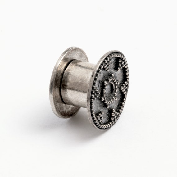 Hand Handwerk Silber Stecker Stecker Ohrringe Ohr Etsy