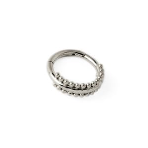 Didi septum clicker ring, surgical steel hinged segment piercing ring 1.2mm/16g, 6mm, 8mm, 10mm, clicker hoop for tragus, helix, daith, rook