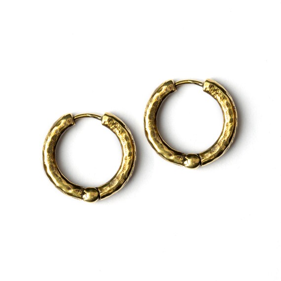 Gold coloured 2024 hoop earrings