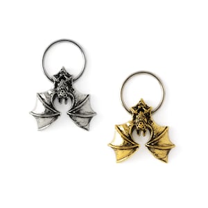 Chiroptera BCR, bat surgical steel piercing ring 1mm/18g, 1.2mm/16g, 1.6mm/14g, 10mm, gothic body piercing jewelry