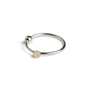 Anello per il naso in argento con opale, anello piercing minimalista con gemma da 0,8 mm/20 g, anelli sottili e borchie per il naso con pietre preziose da 8 mm e 10 mm, gioielli per le narici