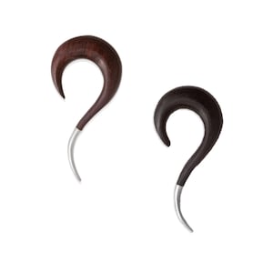 Maui wood ear stretchers, stretched ears gauge earrings 6mm/2g-10mm/00g ear gauges, natural organic tribal gauge jewelry, PRICE PER SINGLE