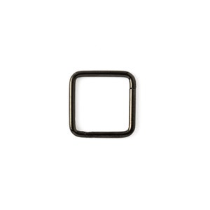Black Oblong Titanium clicker ring, hinged segment piercing ring 1.2mm/16g, 8mm, 10mm, clicker hoop for helix, daith, septum, cartilage