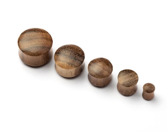 Wood Ear Plugs for stretched ears 4mm//6g - 36mm (1.41”) natural organic ear gauges, plugs and tunnels, gauge Jewelry