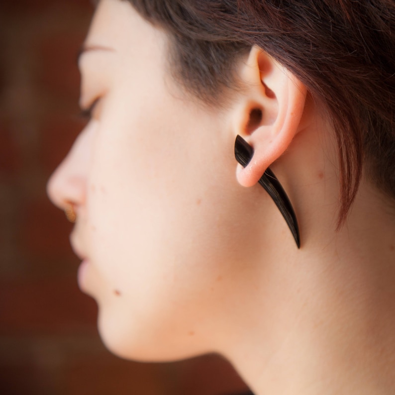 Black Ear Stretchers Stretching Earlobes Gauge Earrings Etsy Australia