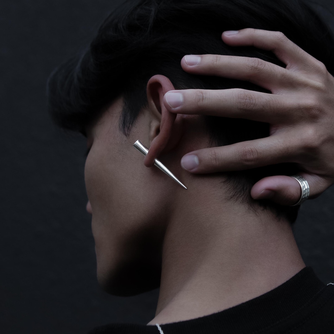 Fake Gauges Spike Taper For Women Or Men Faux Gauge Earrings