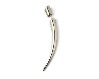 Boucles d&#39;oreilles à pointes argentées, fausses boucles d&#39;oreilles en argent, fausses jauges coniques, boucles d&#39;oreilles alternatives punk unisexes, bijoux de fausse jauge