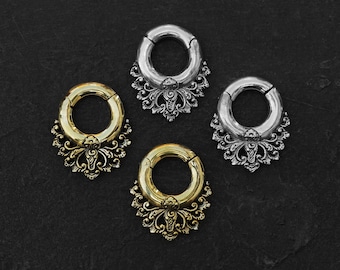 Victoria Hoop Hangers, weight gauge earrings for stretched ears 10mm (00g), gothic ear weights hoops, gauge jewelry, PRICE PER SINGLE