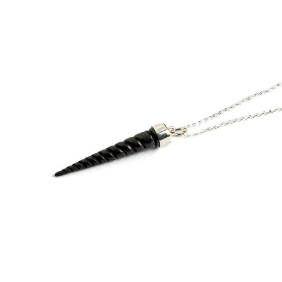 Ebony Wood Cone Necklace Blackwood Tusk 