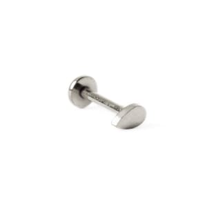 Steel teardrop labret stud, 1.2mm/16g surgical steel internally threaded screw on earring, flat back earring tragus, helix, medusa, monroe