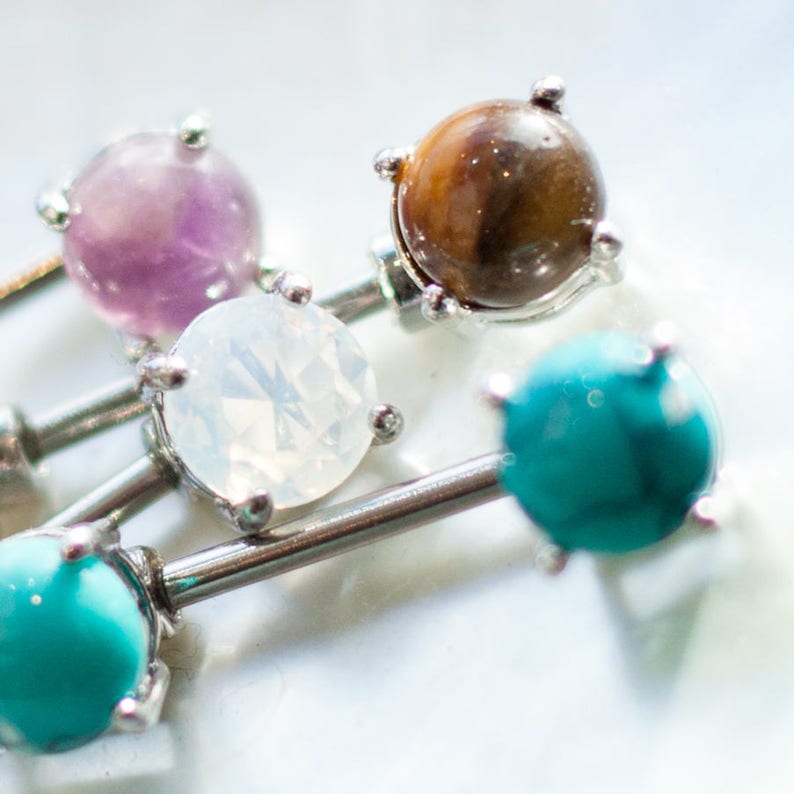 Nipple Bar Tiger Eye Nipple Piercing Nipple Shield Nipple Etsy UK