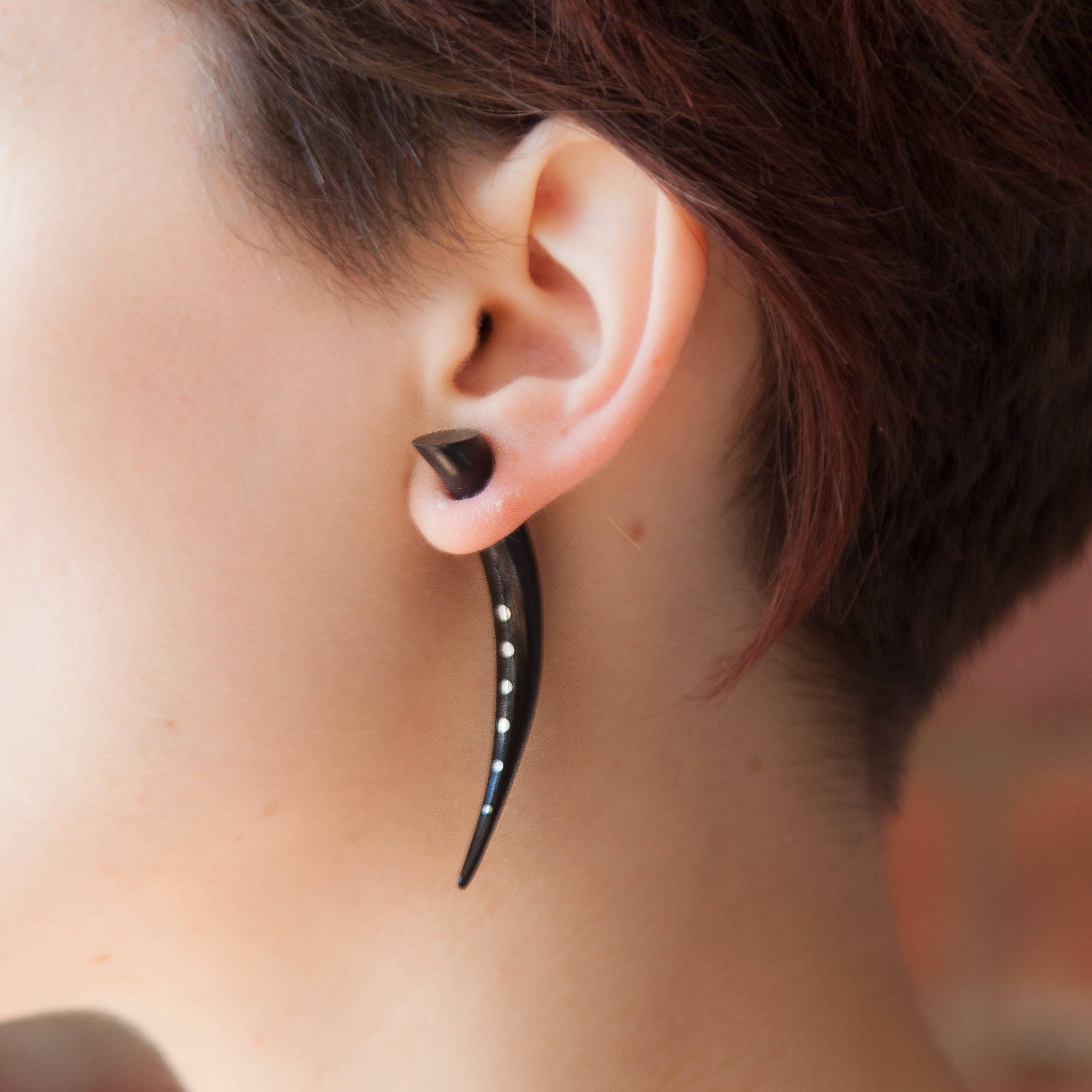 Finti Dilatatori Orecchini A Cerchio 10mm Leopardato - Acciaio Inox Smaltato COOLSTEELANDBEYOND
