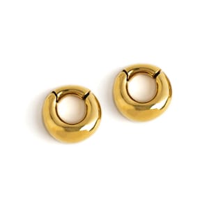 Golden Indios Weights Hoops, ear weights hangers for stretched ears 4mm(6g), 6mm(2g) gauge hoop earrings, gauge jewelry PRICE PER SINGLE