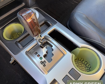 Front Cup Holder Inserts for Toyota 4Runner 5th Gen 2010-2024 | Custom Color Center Console Insert Set of 2 | Interior Upgrade Mod