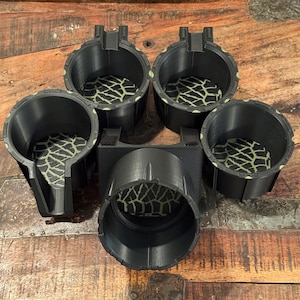 4Runner Cup Holder Inserts Full Set of 5 | CupRunner - Extra Center Console Cup Holder + 2 Front & 2 Rear - for 5th Gen 4Runner(2010-2024)