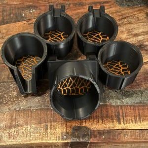 4Runner Cup Holder Inserts Full Set of 5 | CupRunner - Extra Center Console Cup Holder + 2 Front & 2 Rears mod - 5th Gen 4Runner (2010-2024)